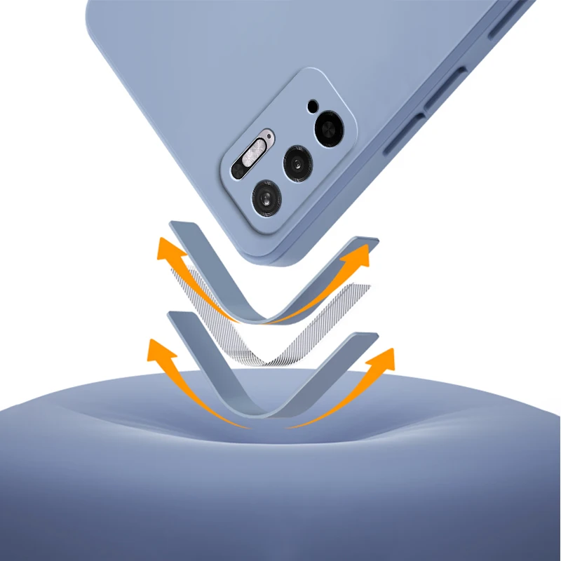 Original Square Liquid Shockproof Soft Silicone Phone Case