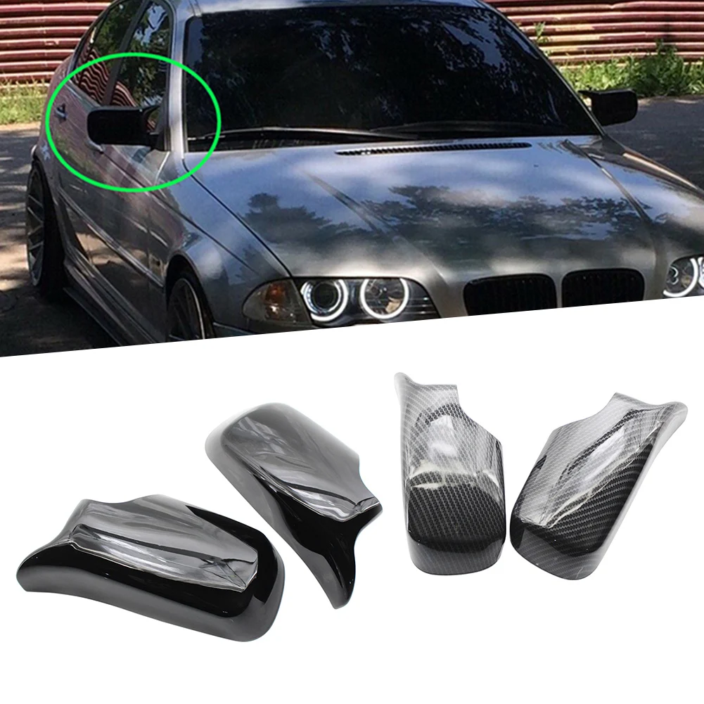 2X For BMW E46 1998-2005 Car Rear View Mirror Cover Rearview