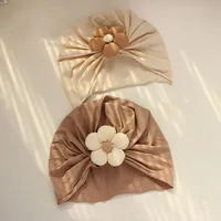 0-12M Infant Accessories Cute Flower Spring Autumn Cotton Newborn Baby Bebe Girl Hat Socks Two Pieces Set 6