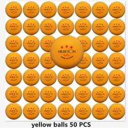 Huieson Premium Table Tennis Balls for Competition and Training (Yellow balls 50 PCS)