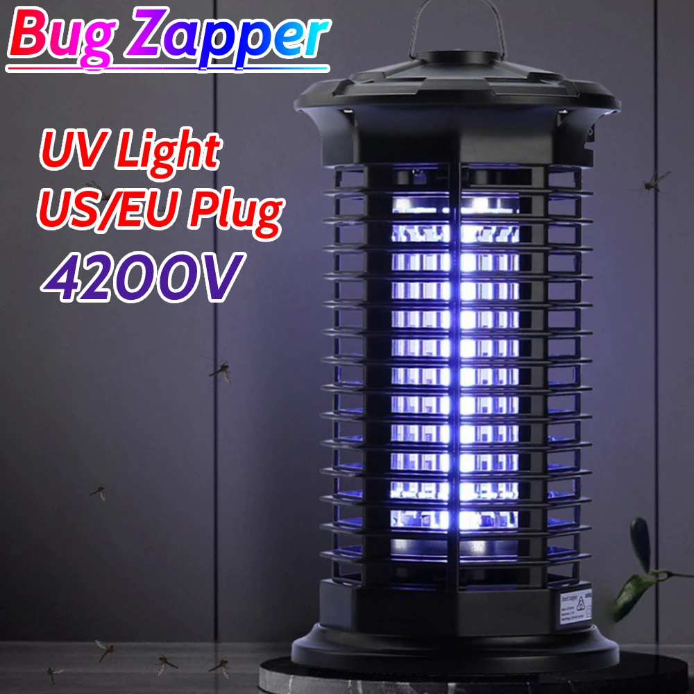 Lampe Anti Moustique,UV Tueur D'Insectes Électrique, Lampe Anti Moustique Rechargeable, Étanchéité IPX5, 2000V, Camping Light, Mosquito Repellent Light,pour Camping, Intérieur Et Extérieur (Noir