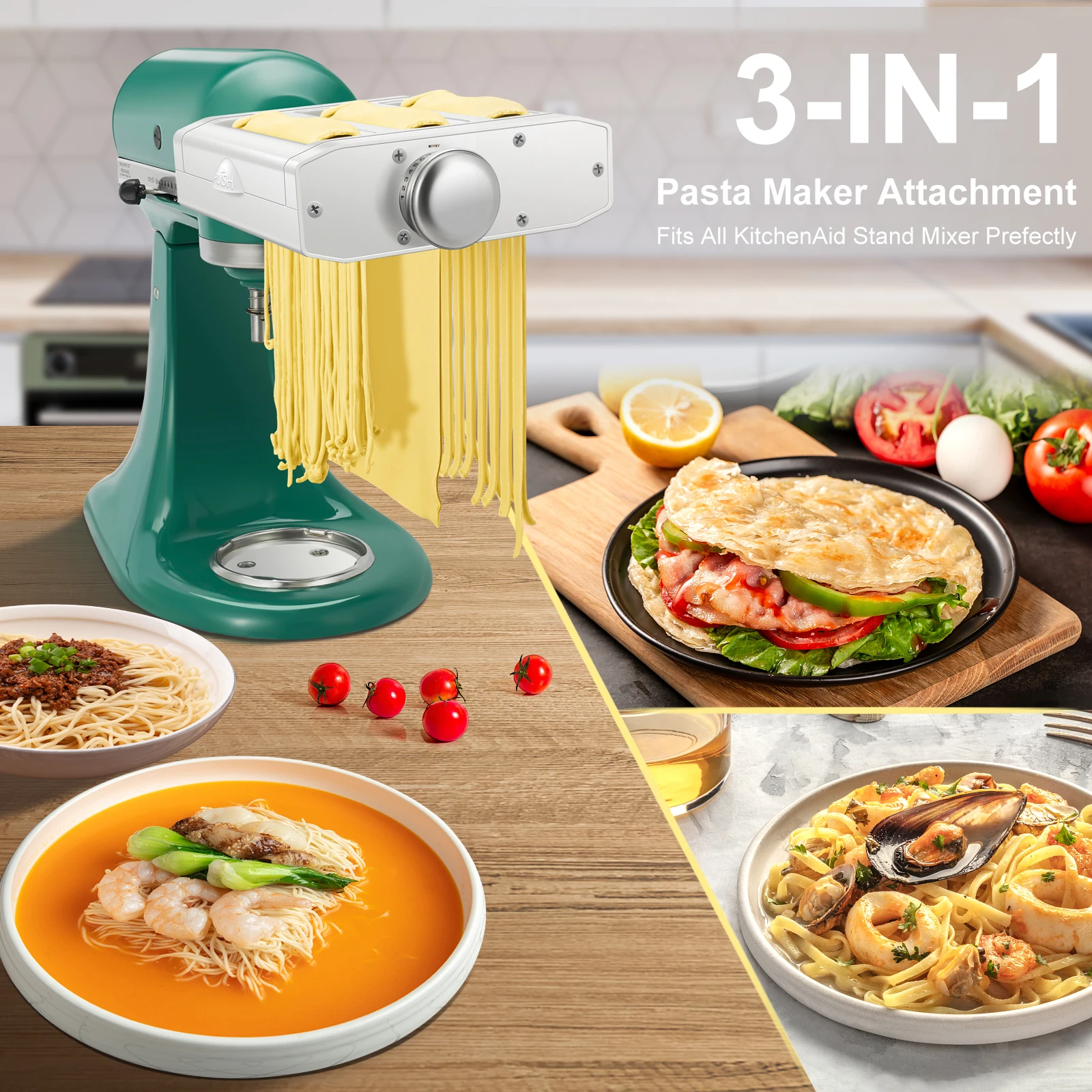 Kitchenaid Pasta Maker Food Grinder Attachment  Kitchenaid Accessories  Pasta - 2023 - Aliexpress
