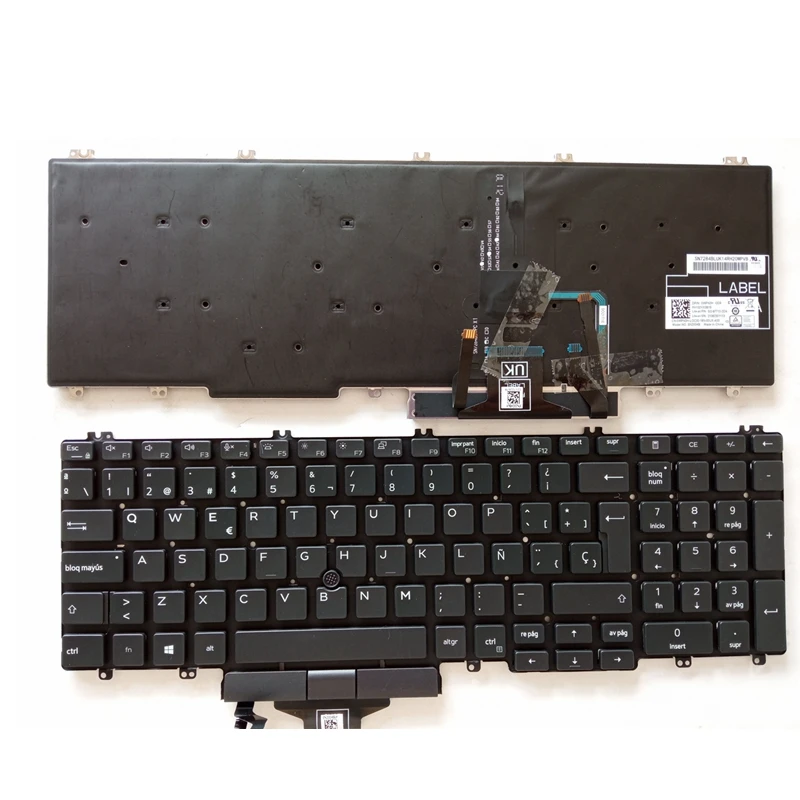 Nuova Tastiera Per Laptop Sp/La Per Dell Precision 7530 7540 15-7530 5510 M7530 E7530 7730 7740 0266Yw 266Yw