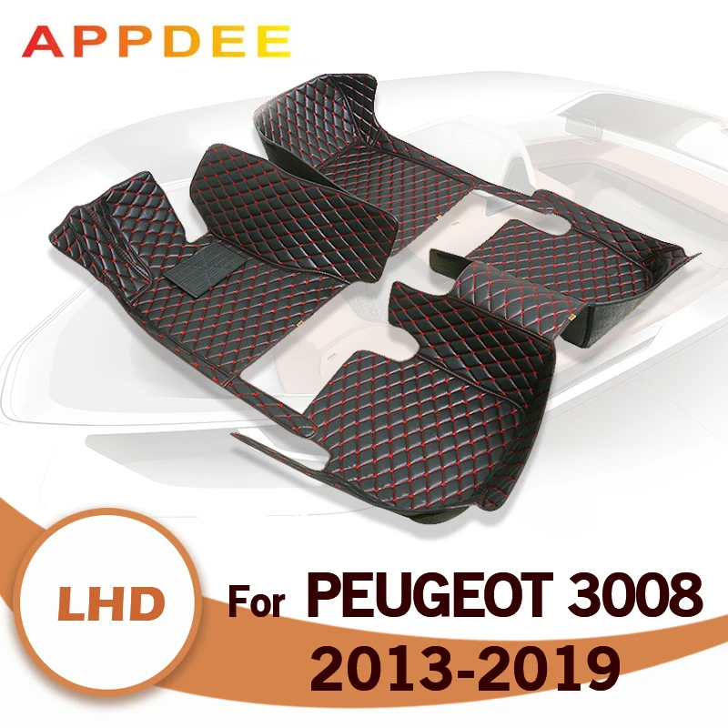 Car Floor Mats For Peugeot 3008 2013 2014 2015 2016 2017 2018 2019 Custom Auto Foot Pads Carpet