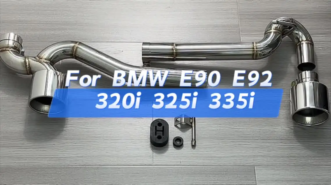 車の排気テールエンドパイプ E90 E91 E92 E93 328i デュアル出口排気管