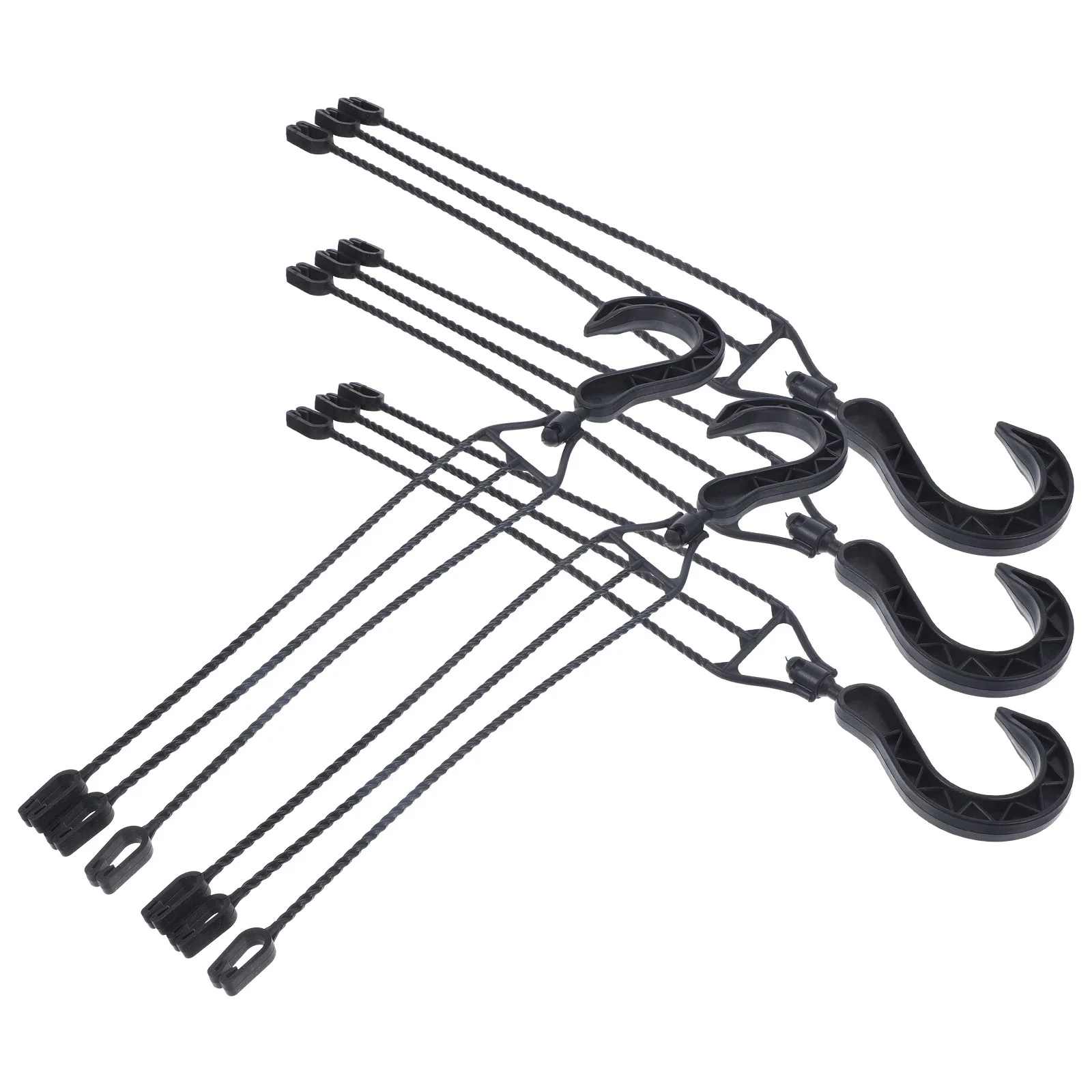 Hanging Basin Hook Flower Pot Hooks 360 Rotatable Flowerpot Basket Bird Feeder Plastic Pots 5 Pcs
