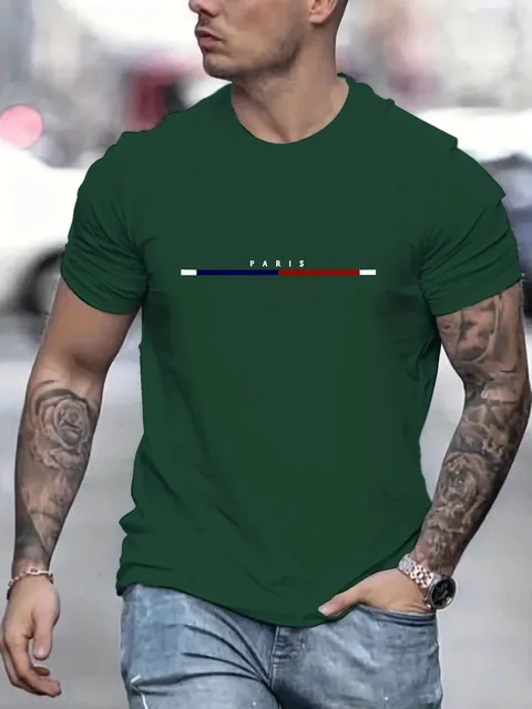 Camiseta Masculina de Algodão Paris