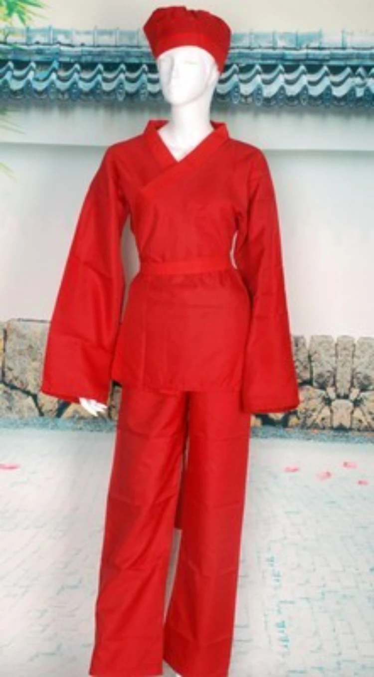 Hanfu Civilian Clothes Chinese Folk Dance 5 Color Ancient Chinese Costume Men Stage Performance Outfit Servant Suit