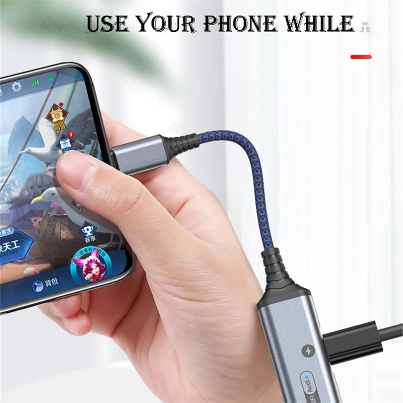 Type-C to 3.5mm HIFI DAC earphone Amplifier 60W PD USB Headphone Jack audio adapter 32bit 384kHz Digital Decoder AUX Converter