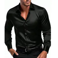 6XL men's long sleeve shirt Spring and Autumn ice silk formal high quality business casual wear breathable plus size slim fit