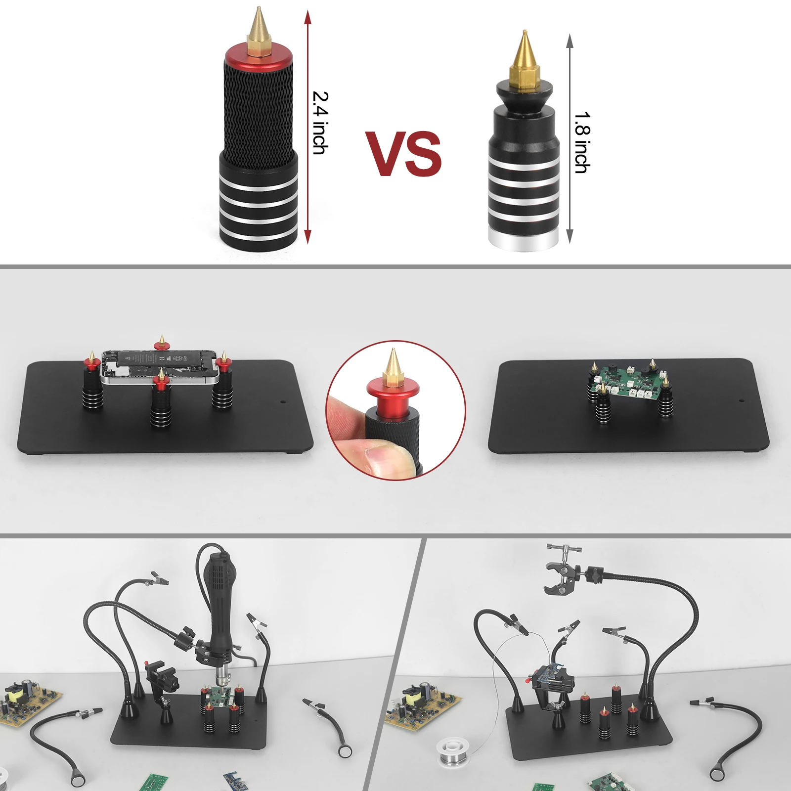 Magnetic Flexible Arm Soldering Third Hand PCB Holder 360&deg; Rotating Hot Air Gun Stand Welding Workbench For circuit board fixture,soldering tool,soldering helping hands,welding tool