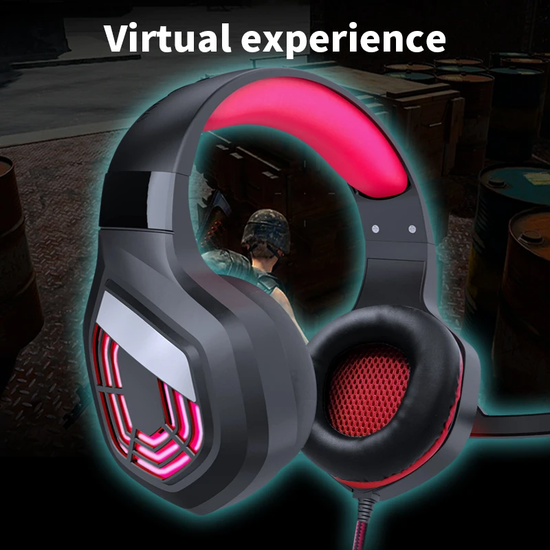 Wired Headphones Gaming Headphones Wired Headset G7 Gaming Headset With Noise-cancelling Microphone Surround Sound 3.5mm Wired LED Lights Gaming Headset For Gamers PC Laptop