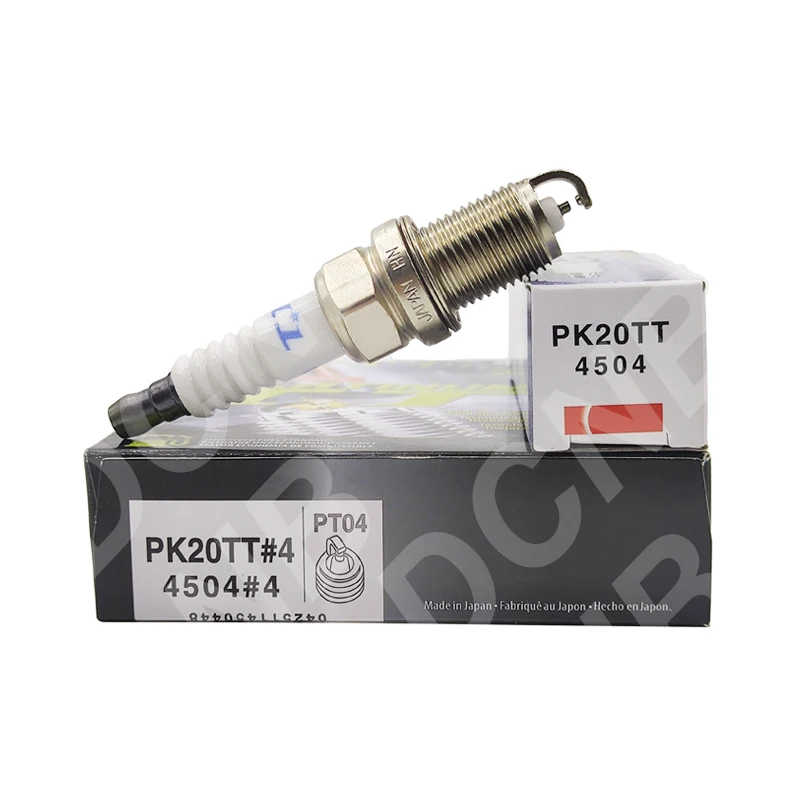 

4 шт., платиновая Свеча зажигания PK20TT 4504 для Audi BMW Chevy Mitsubishi Jeep PK20TT-4504, автомобильные аксессуары