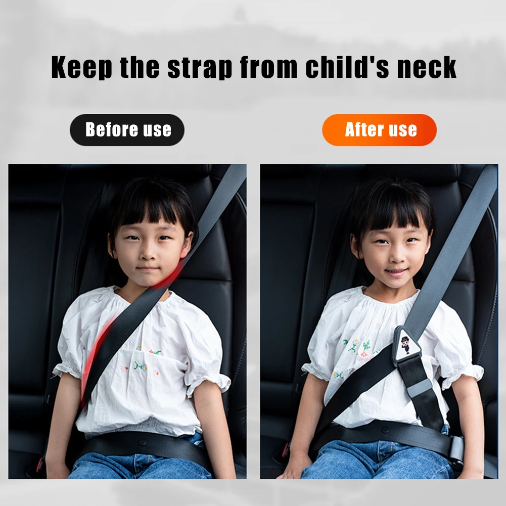 Juste de ceinture de sécurité de voiture souple et réglable pour enfants,  fixateur de ceinture de sécurité, triangulaire anti-rebord pour la  protection du cou de l'enfant, accessoire de ceinture - AliExpress