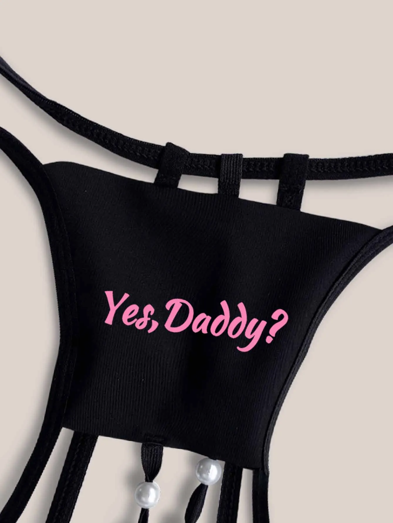 Women Panties Crotch Opening Sexy G-string with Pearl chain Underwear Erotic Crotchless Intimates Lingerie Yes Daddy Prints women panties,female underwear,cotton panties,lace panties,womens underwear