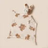 New Baby Cotton Muslin Comforter Blanket Newborn Sleeping Dolls Print Cat Kids Sleep Toy Soothe Appease Towel Bibs Saliva Towel 3