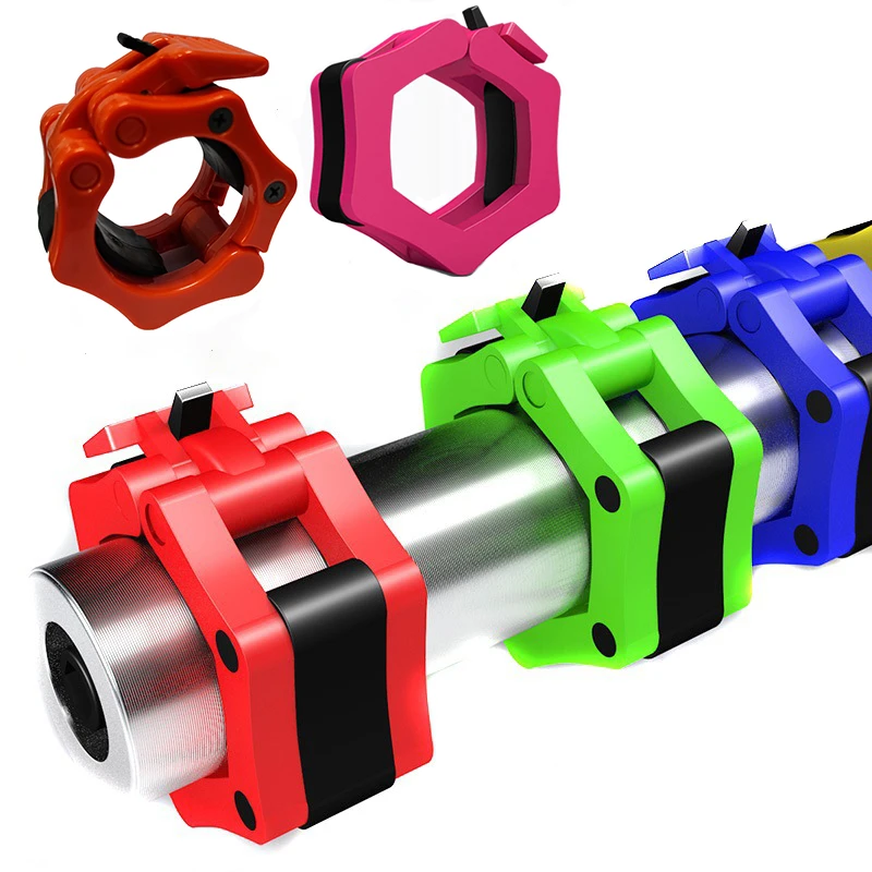 2PCS Barbell Lock 50mm Spinlock Collar Clips Dumbbell Buckle Nylon
