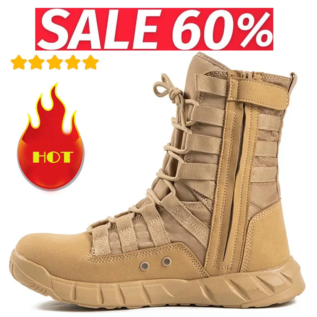 Wygwlg Bottes de Combat en Cuir Noir pour Hommes Bottes Tactiques de l