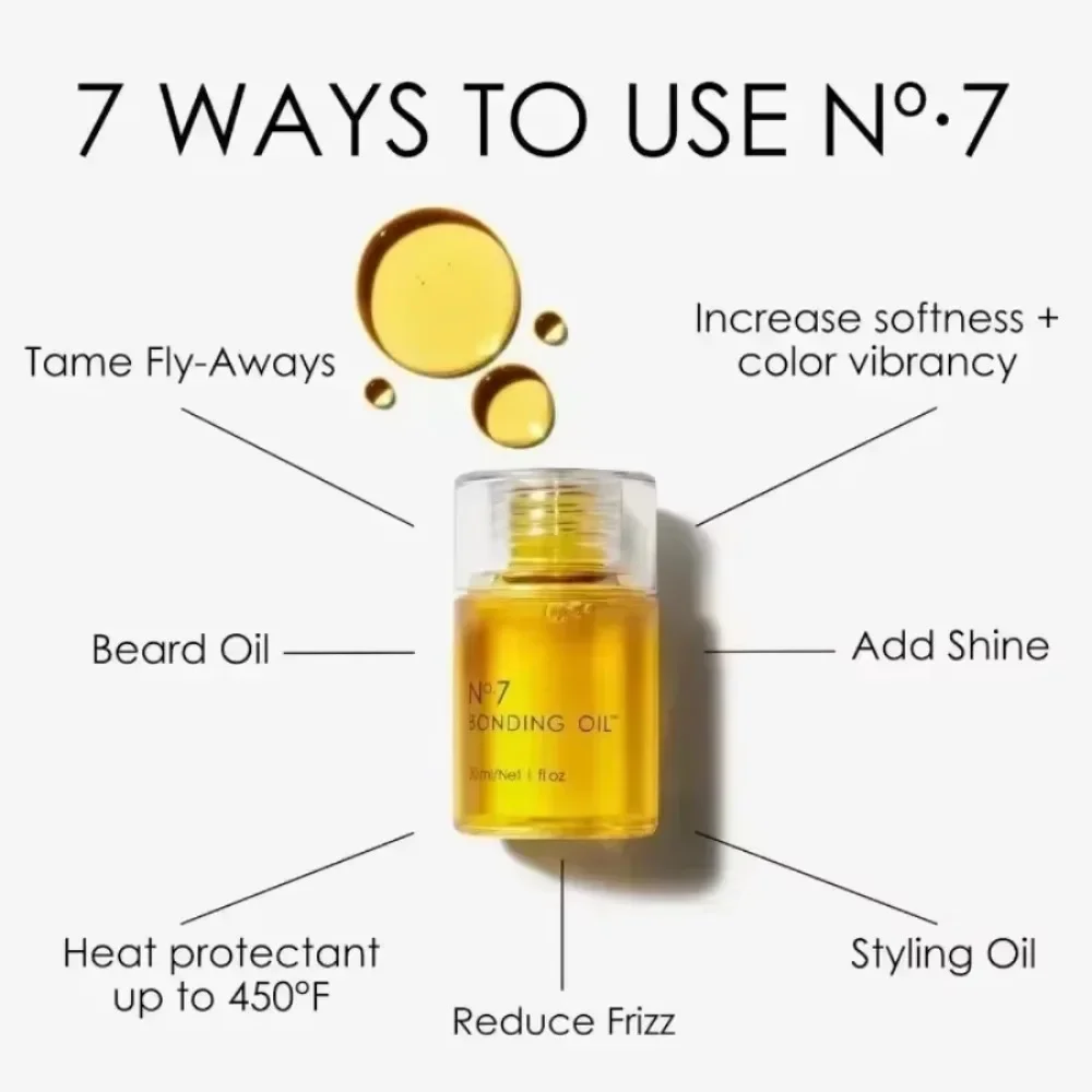 30ml No. 7 Bonding Oil Original Hair Care Repair Damaged Essential Conditioners Increase Shine Vibrancy Roughness Reduction
