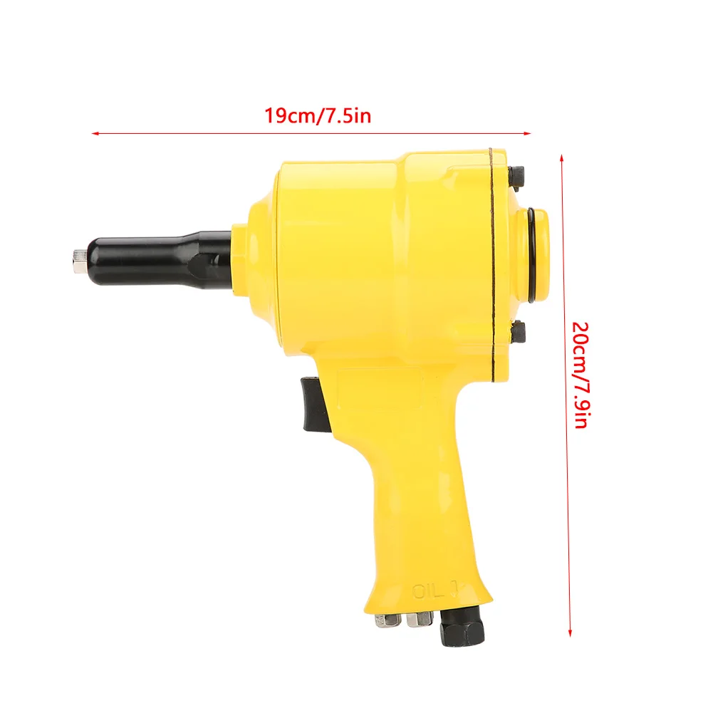 Rivet Gun Rivet Gun Set KP-705P Pneumatic Riveter Pistol Grip Air Powered Riveting Tool 2.4/3.2/4.0/4.8mm