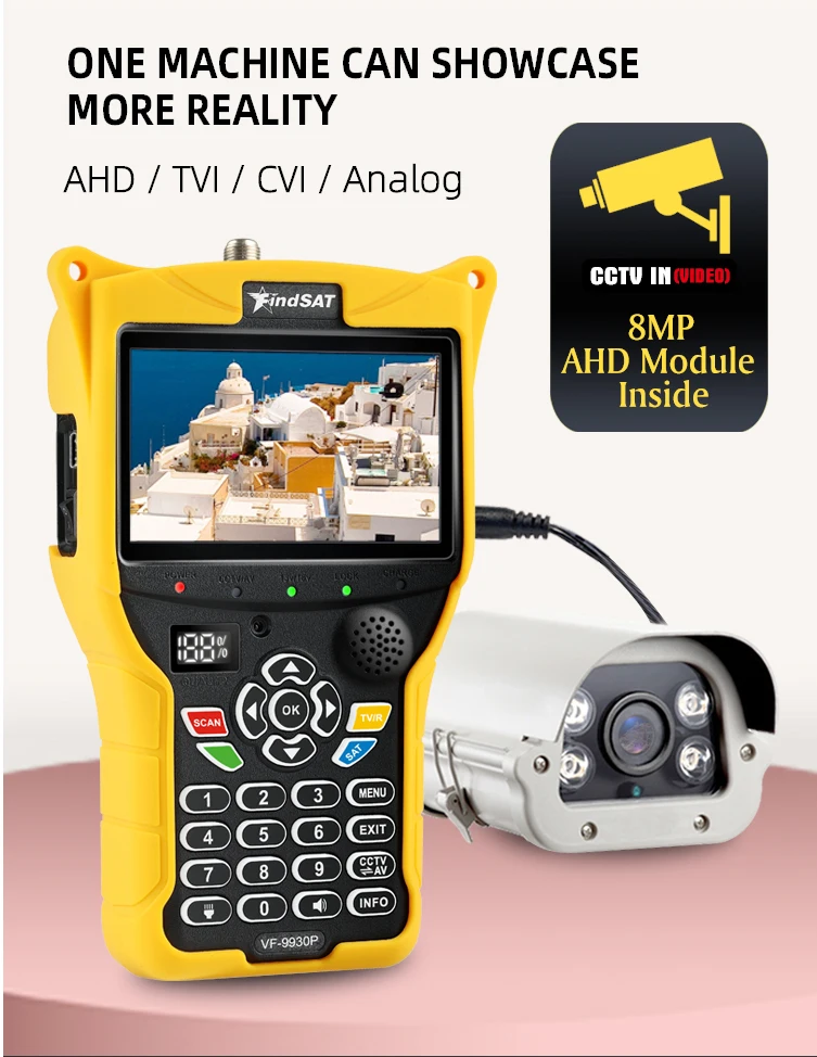 サテライトファインダー VF-6900PRO HD スターファインダー スターファインダー Engineering Treasure デジタル衛星メーター  HD SAT ファインダー DVB-S2+CCTV テスター TV 信号メーター 感度が高 デジタル衛星メーターファインダー V8 Finder  Max サテライト シグナル ... VF-6900P HD デジタル衛星ファインダー DVB-S/DVB S2 衛星ファインダーメーター衛星 TV レシーバーチューナー