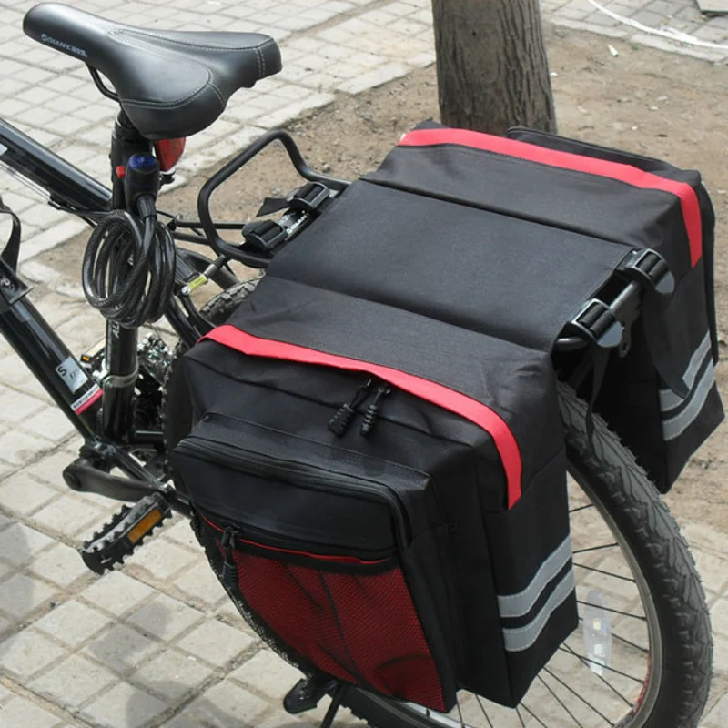 Bike Bag Cycling Double Side Rear Rack Bike 2 In 1 Camo Trunk Bag Mountain Road Bicycle Tail Seat Pannier Pack Luggage Carrier Bike Bag