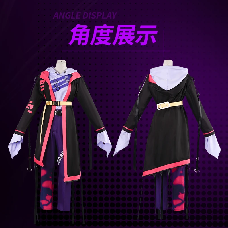 Nijisanji Vtuber Noctyx Uki Violeta Cosplay Costume Halloween Outfit Role Play Women Men Costumes