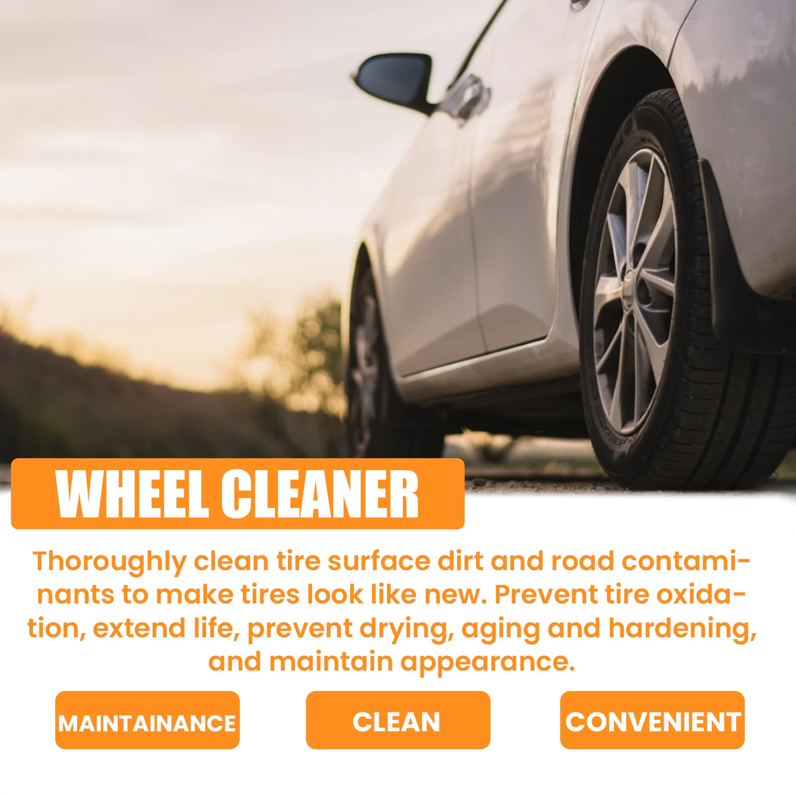 Car Wheel Cleaner Powerful Automobile Tire Rim Brake Buster Stain Remover Cleaner Spray Tyre Maintenance For MotorcycleCar 120ml tire rim cleaning tool iron remover wheel iron remover