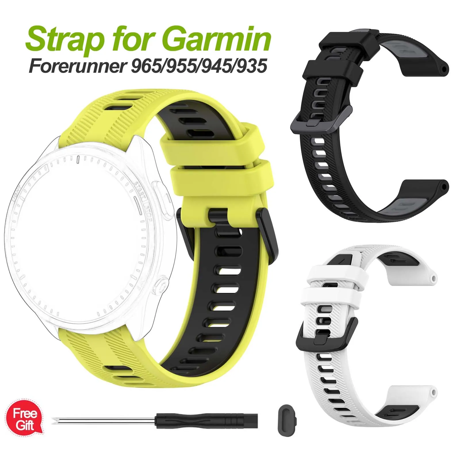 Sport Silicone Strap - 22mm Watchband Accessory