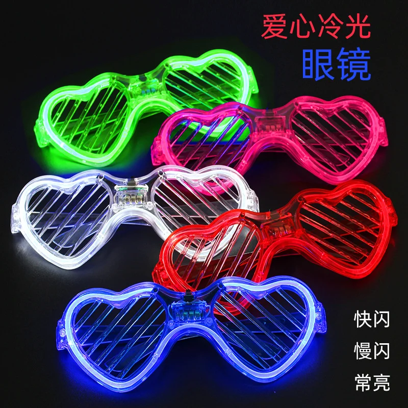 LED Luminous Glasses Halloween Glowing Neon Christmas Party Flashing Light Glow Sunglasses Glass Festival Supplies Costumes