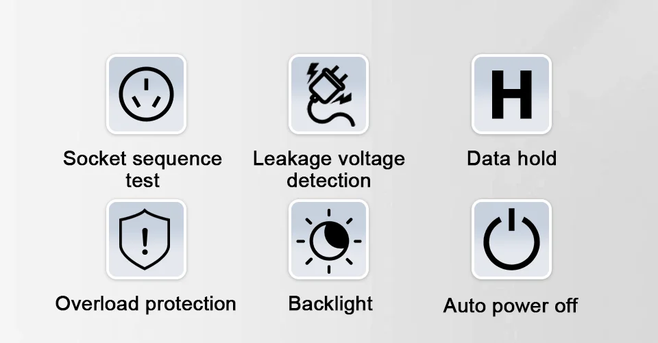 GVDA Professioneller Steckdosentester, RCD-Trigger, Strom, Leckage, Spannungsdetektor, EU-Stecker, elektrischer Leistungsschalter, Finder, Phasenprüfung – Detail 4