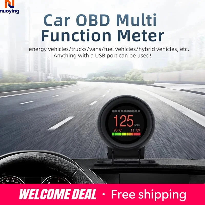 A14U-Car OBD Velocímetro Digital con Pantalla Head-Up, Medidor de Kilometraje, Temperatura del Agua, Presión del Aceite, Hora, Distancia y Velocidad 1