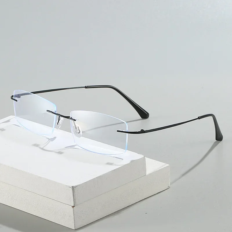 Sleek Vintage Rimless Myopia Eyeglasses