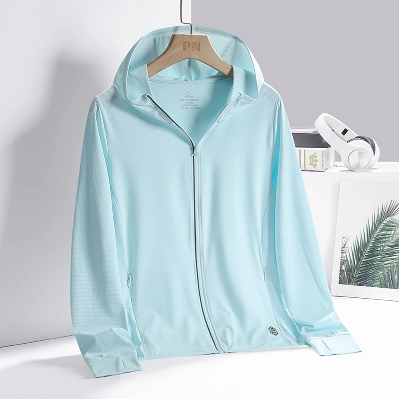 Sports Jacket Men Women Ice Silk Breathable Sunscreen UV Resistant Outdoor Sports Couple Lightweight