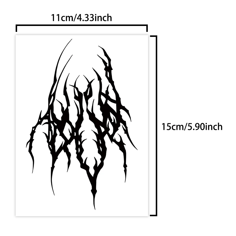 1Pc Dark and Cool Waterproof Temporary Tattoo Stickers, Long-lasting Waterproof for One to Two Weeks, Fake Tattoo for Arm, Leg. 2