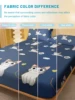 1 Cartoon Cute animal Cat Printed Matte Fitted Sheet, Bedroom Printed Bed Cover, Bedding (Excluding Pillowcases) 4