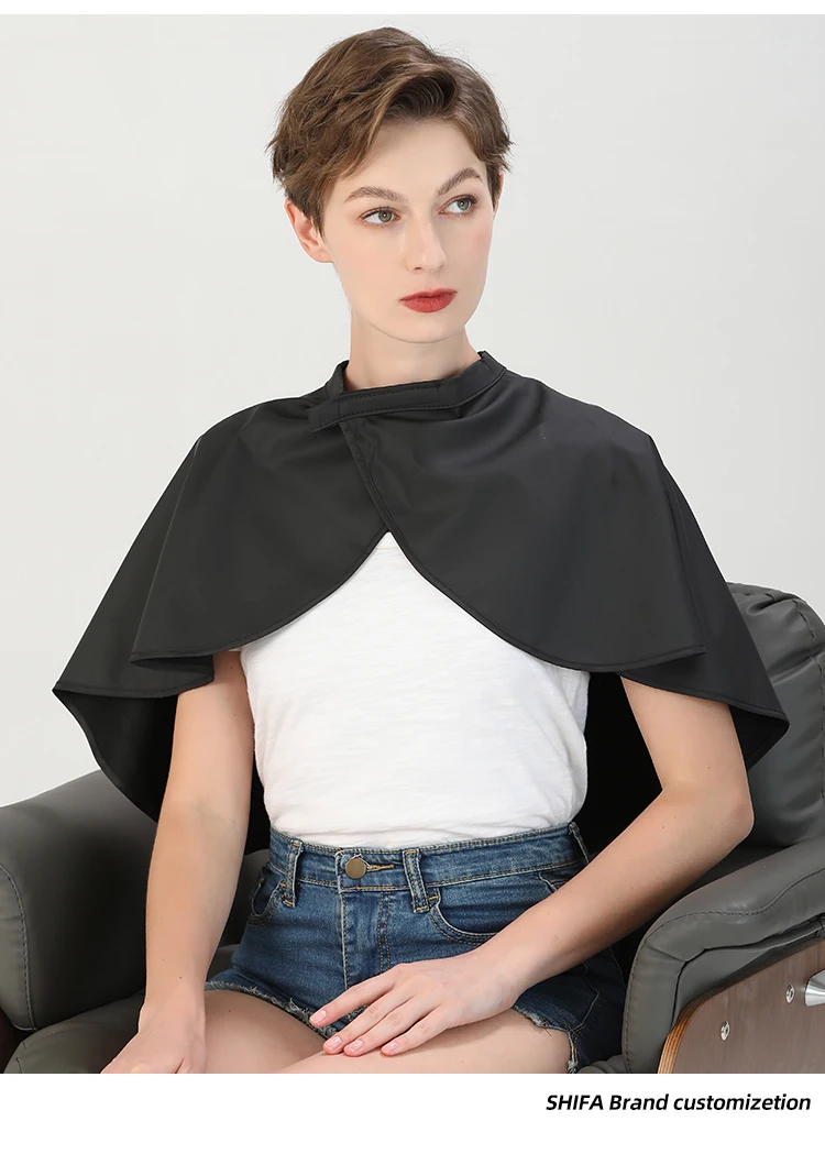 Pu Hair Cutting Collar Waterproof Colouring Cape Barber Cloth Hairdressing Hair Dye Gown Perm Baking Oil Cape Tool Haircut Cape 5