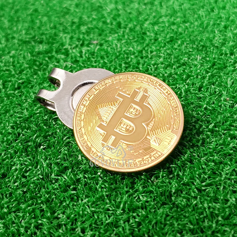 Golf Ball Marker Toy Gold Coin Markers with Golf Hat Clip Accessories 6pcs Commemorative Gift for Golfers Golf Ball Mark Golf Hat Clip