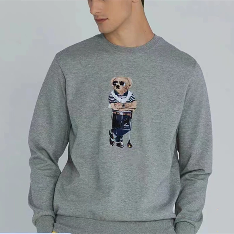 

280G Thin Fleece Cotton Men Cartoon Printing Couple Autumn Long Sleeve Round Neck Sweatshirt Fashion Casual Pullover Top