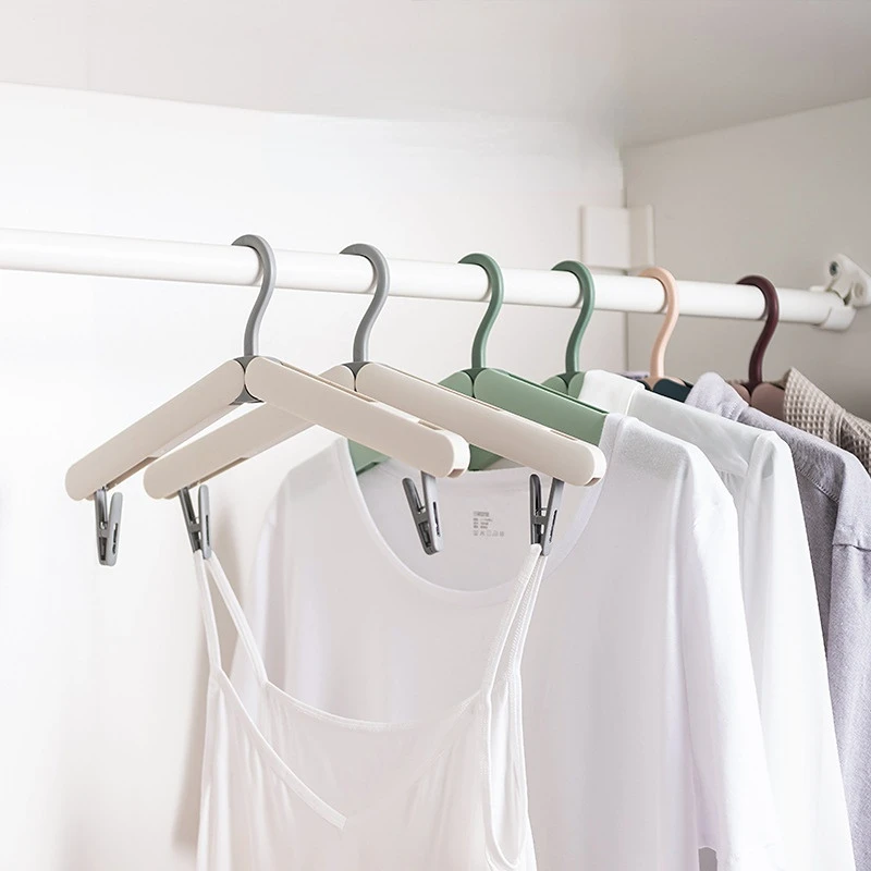 1pc Travel Folding Hanger Portable Hanger Travel Multifunctional Hanger Nordic Style Mini Storage Eco-friendly Hanger 2