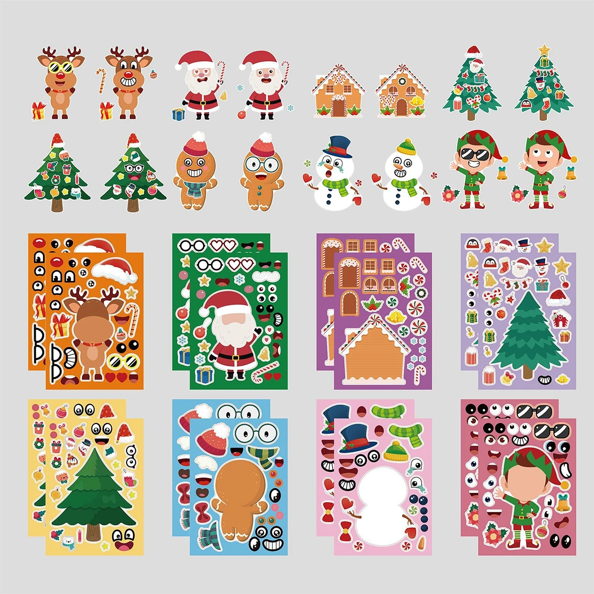 

Christmas Stickers Santa Claus Snowman Elk Sticker Merry Christmas Decorations 2023 Xmas Ornaments Natal Gifts New Year 2024