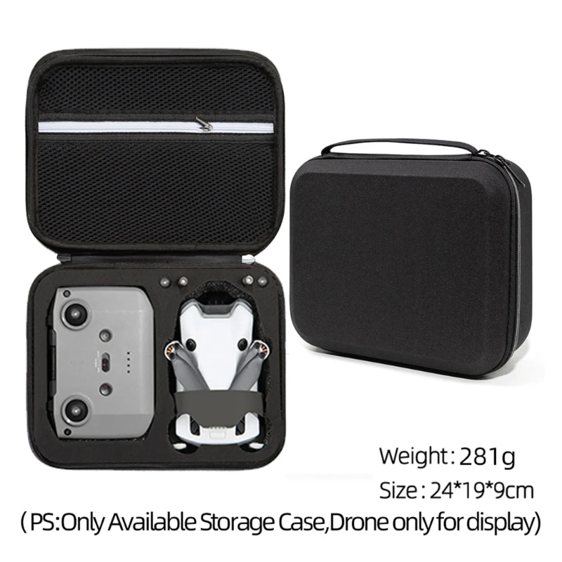 Portable Storage Bag EVA Carrying Case for DJI Mini 4 Pro Flight Zipper Bag Accessories Organize and Protect Your Equipment