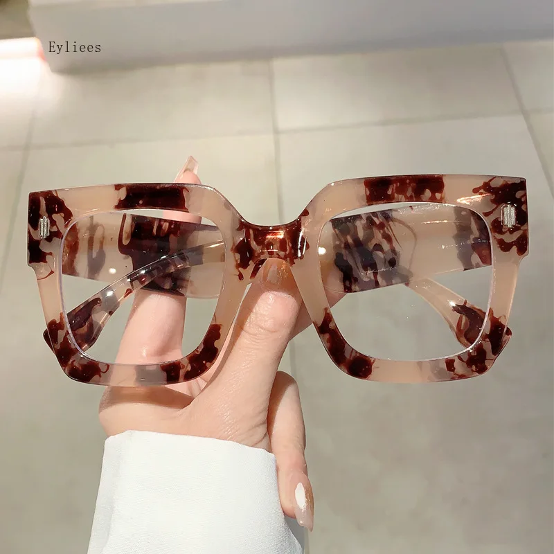 1pc 플라스틱 프레임 사각형 대형 안티 블루 라이트 안경 푸른 빛 차단 안경 gafas очки