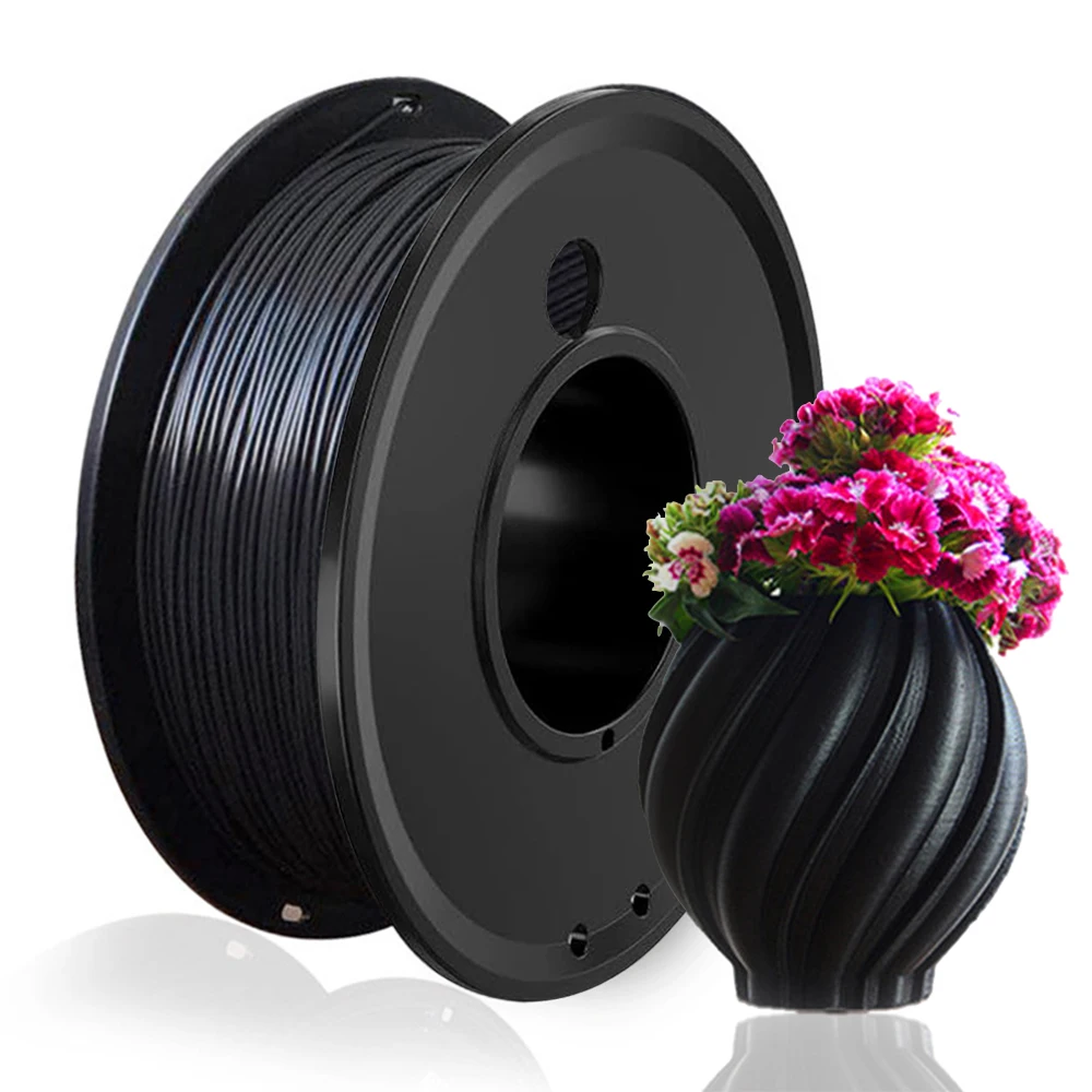 PETG 200G 3D Printer Filament Black and White 1.75mm High Quality FDM Printing Material Solid Color for 3D Printing — view 5