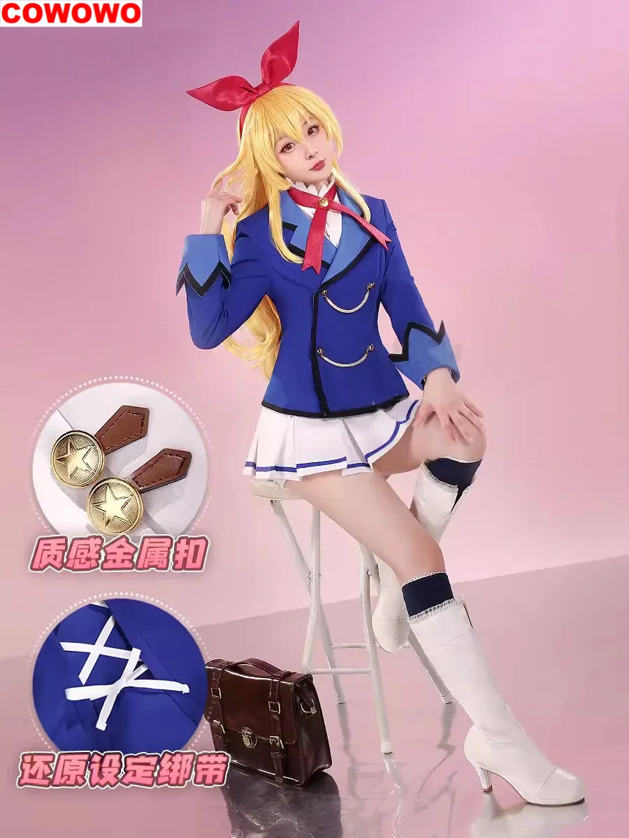 

COWOWO Anime Aikatsu! Игровой костюм Hoshimiya Ichigo, милая школьная форма, костюм для косплея, женский костюм для ролевых игр на Хэллоуин