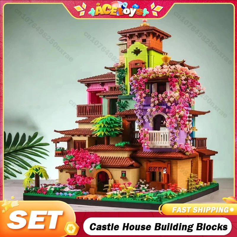 

Castle Sakura House Building Blocks DIY City Street View Magic Countryside Assemble Mini Bricks Set Toys for Kids Gifts