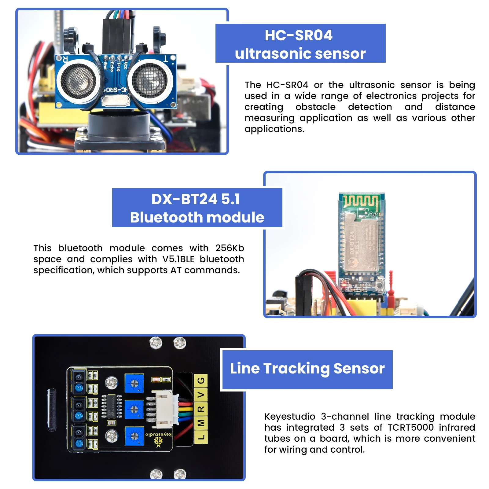 Keyestudio 4WD 멀티 BT 로봇 자동차 키트 V2.0 Arduino 로봇 키트 용 LED 디스플레이 포함 DIY 전자 키트/프로그래밍 자동차 키트