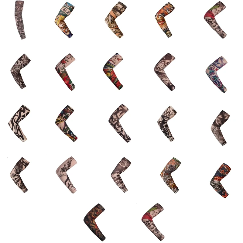 

New Mens Fake Sleeves Cover Unisex Party Body Art Temporary Sunscreen S