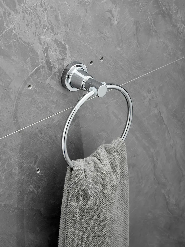 Description Picture 4 of itemBathroom Towel Ring Stainless Steel Self Adhesive Towels Holder Wall Mounted Hand Towel Rails for Kitchen Bath Room