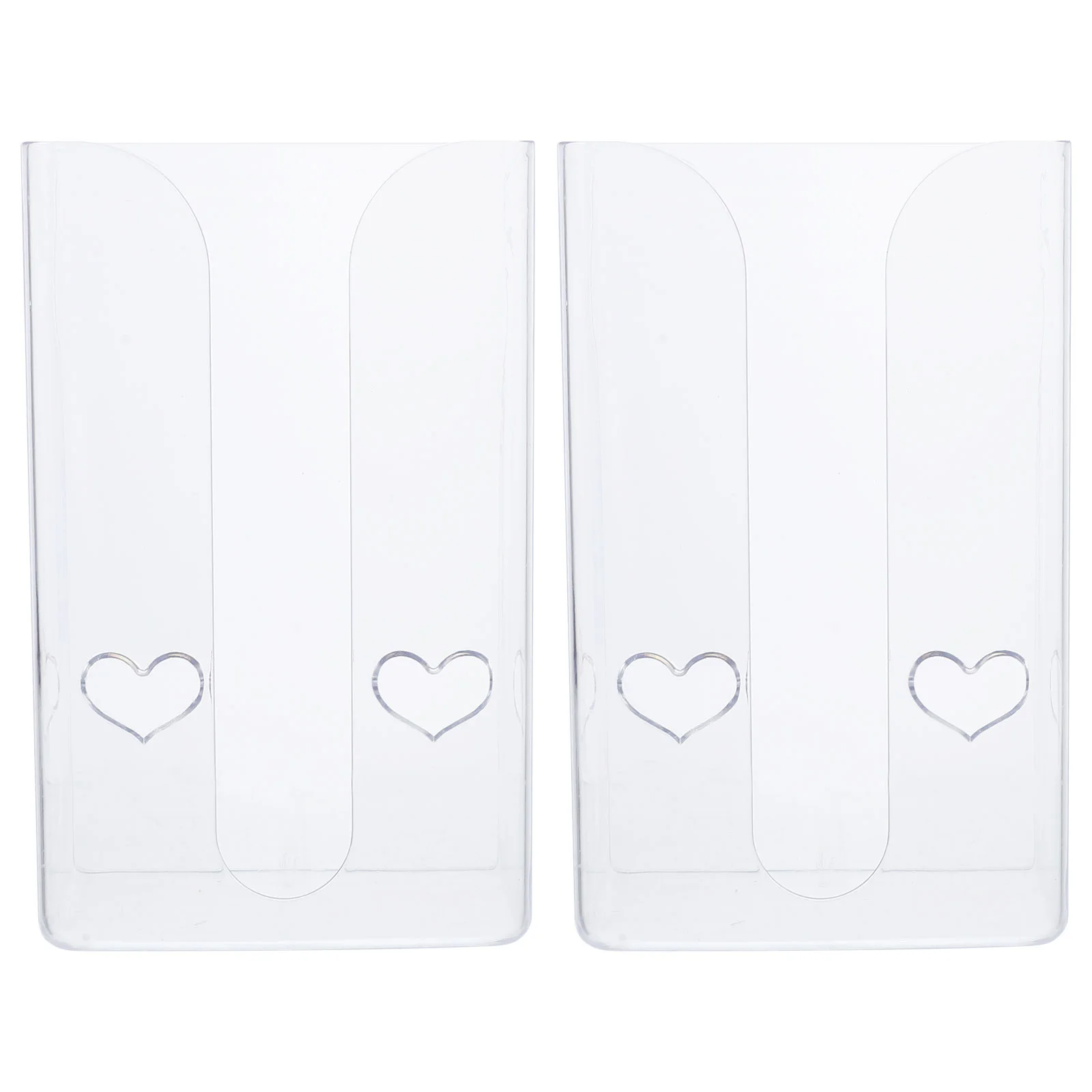 

2 Pcs Wall-mounted Paper Box Tissue Holders Boxes Towels Dispenser Clear Napkin Bathroom Non-perforated Container Output